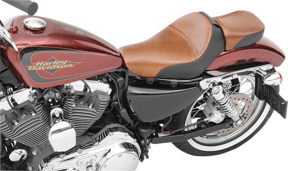 807-03-0041B SADDLEMEN lariat solo seat with gel - distressed brown leather (harley davidson sportster)