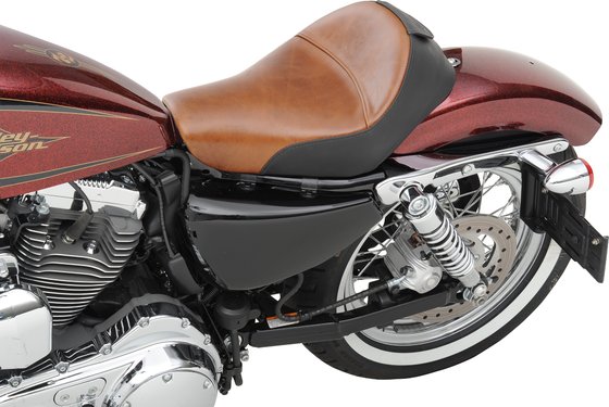 807-03-0041B SADDLEMEN lariat solo seat with gel - distressed brown leather (harley davidson sportster)