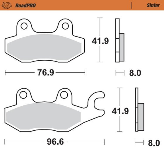 402902 MOTO-MASTER sintered rear brake pad