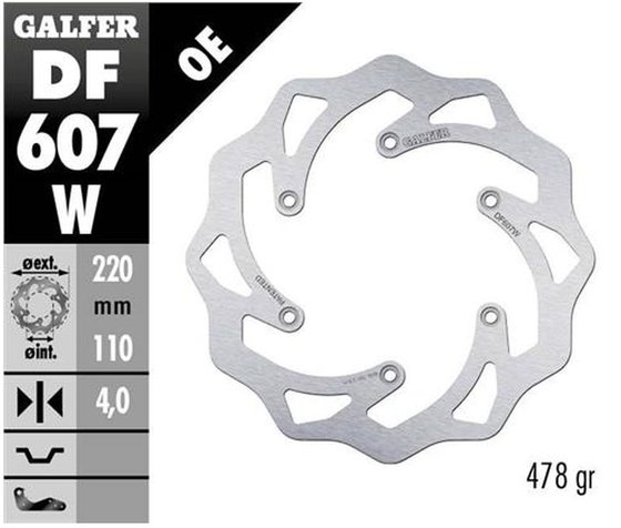 DF607W GALFER fixed wave brake rotor