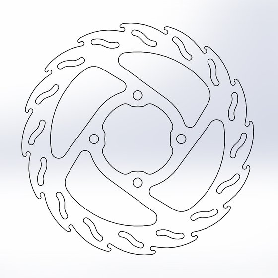 110696 MOTO-MASTER flame rear brake rotor