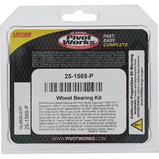 25-1569 All Balls wheel bearing kit front