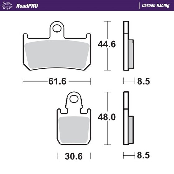 406906 MOTO-MASTER carbon racing brake pads