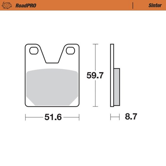 404902 MOTO-MASTER sintered rear brake pad