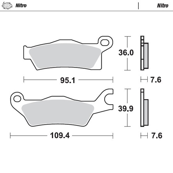 098921 MOTO-MASTER nitro atv brake pad