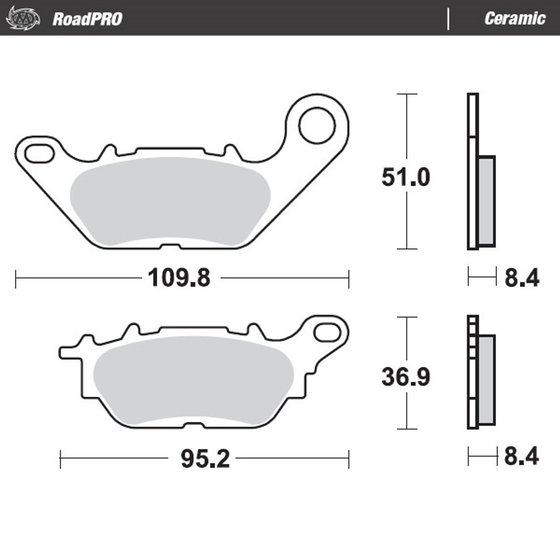 413004 MOTO-MASTER ceramic brake pad - roadpro