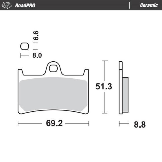 402804 MOTO-MASTER ceramic brake pad