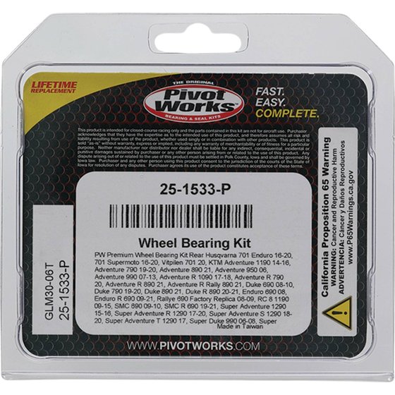 25-1533 All Balls wheel bearing kit rear