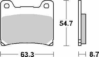 555HF SBS brakepads ceramic