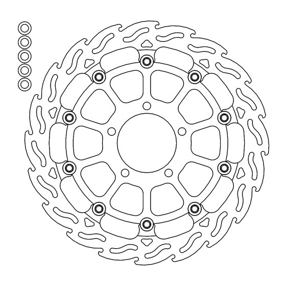 112270 MOTO-MASTER flame floating brake rotor