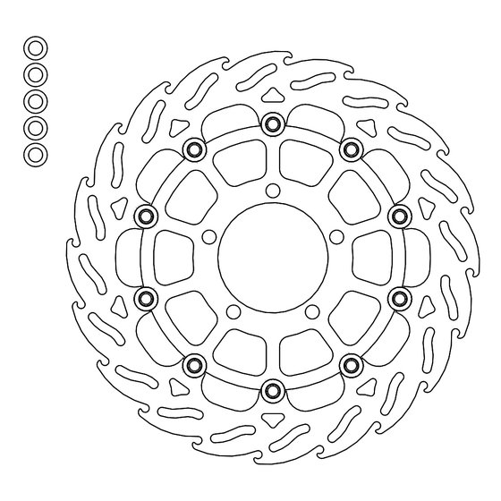 112270 MOTO-MASTER flame floating brake rotor