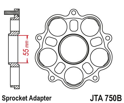 JTA750B JT Sprockets sprocket carrier