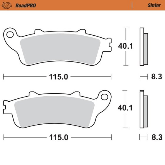 405202 MOTO-MASTER sintered rear brake pad