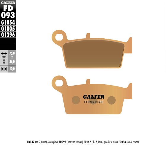 FD093G1396 GALFER street sinter brake pad