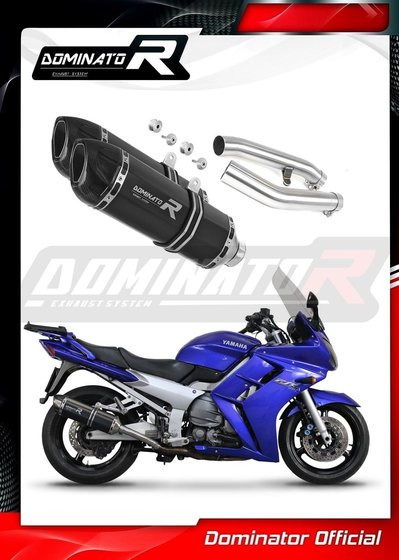 YA027DFBL-S Dominator exhaust silencer muffler hp1 black