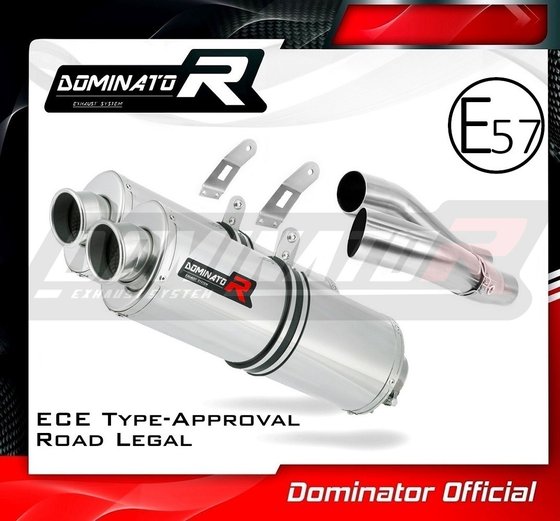 KA066DA-H Dominator homologated exhaust silencer oval