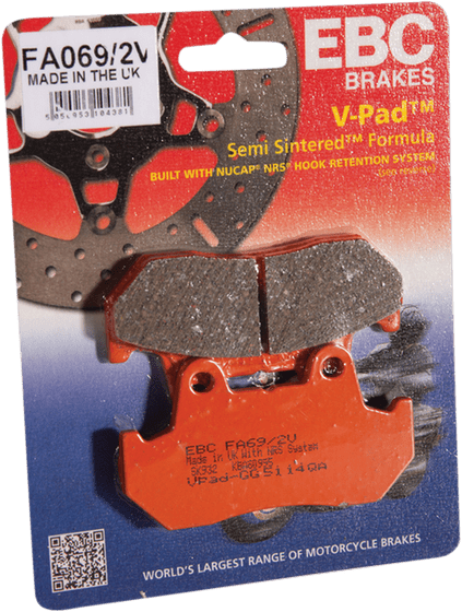 FA069/2 EBC british made organic fa series brake pads