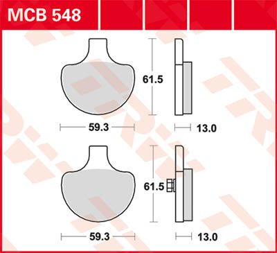 MCB548 TRW allround organic standard brake pad