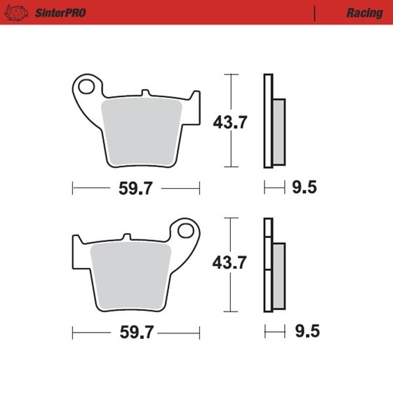 094311 MOTO-MASTER sintered metal racing brake pads