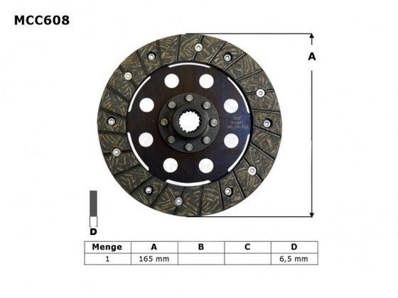 MCC608 TRW dry clutch friction plate kit