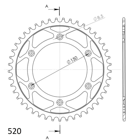 RFE-990 Supersprox steel rear sprocket