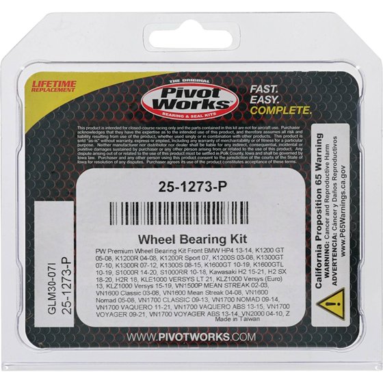 25-1273 All Balls wheel bearing kit front